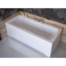 Baignoire Rectangulaire 170x70 avec tablier en acrylique, Siphon de bain et pieds (support) - Set 4en1 - Fabriqué en ue Badland optima
