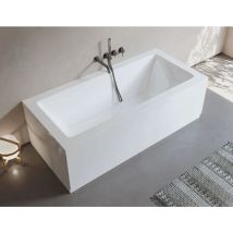 Baignoire rectangulaire CUBE blanche 170x80 Tablier non inclus