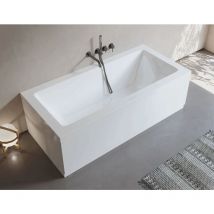 Baignoire rectangulaire CUBE blanche 180x90 Tablier non inclus