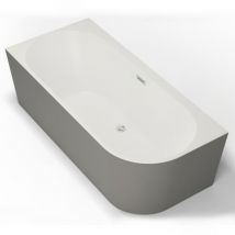 Spalina - Baignoire semi-îlot Murale capri 160 Gauche Grise l. 160 x l. 76 cm, by