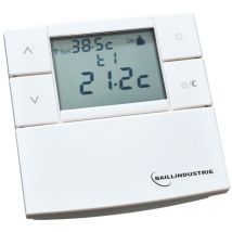 Baillindustrie - thermostat digital filaire - blanc - 3 volts thf3v