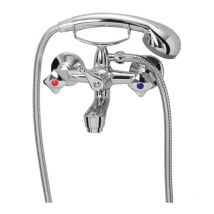 Sea-horse - Robinet Mitigeur Baignoire Chrome Mural Traditionnelle