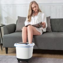 Maisonchic - Bain de Pied 15L avec Ecran led 6 Rouleau de Massage Chaleur Automatique 35°C-48°C Bleu CW1749 Maison Chic