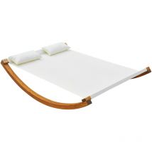 MH - Bain de soleil double design garcia bois et blanc