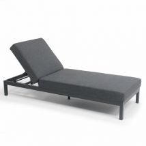 Bain de soleil en aluminium gris