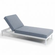 Bain de soleil en aluminium blanc