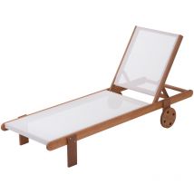 Habitat Et Jardin - Bain de soleil en bois exotique 'Saïgon' - Maple - Ecru