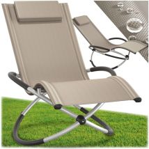 Tectake - Bain de soleil Paulina ergonomique, pliable, 150 kg -