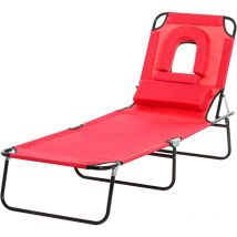 MH - Bain de soleil pliable inclinable javier Rouge