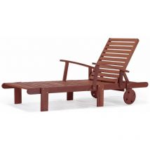 Habitat Et Jardin - Bain de soleil pliant en bois exotique 'Tokyo' - Mahogany- Marron acajou