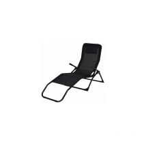 Chaise longue pliante noire