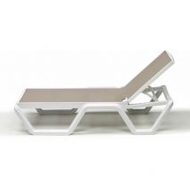 Scab - Bain de soleil, Bain de soleil sur roulettes vela blanc Taupe en Plastique design