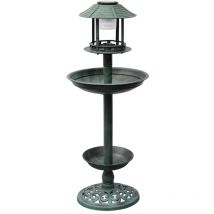 Mangeoire à oiseaux avec lampe solaire Vidaxl