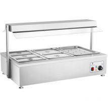 Bain Marie Avec Compartiment Pour Viande Acier Inoxydable Chauffe Plat Buffet