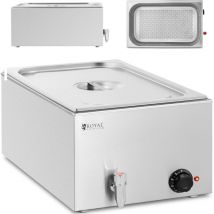 Bain-marie professionnel - 640 w - Bac perforé gn 1/1 - robinet de vidange