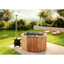 Finntherm - Bain nordique - Copenhague Edition spa Gris Bois thermique 200 x cm
