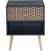 Capucine01 Comodino, Vinile, Nero, L40cm - Baïta