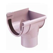 Ferroplast - Bajada Exterior Derecha Gris pvc Canalón Canalon: 25Ø