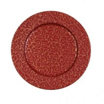 Bajoplato Serpentine Rojo