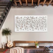 Signorbit - bakteria- Pannello in pvc traforato - Parasole - Misura: 98x198 cm - Colore: bianco