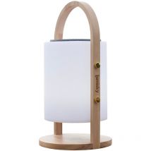 Lampe enceinte bluetooth sans fil woody play Bois Bois H37CM