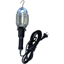 Baladeuse métal E27 sans lampe 60W max avec crochet et câble 5M