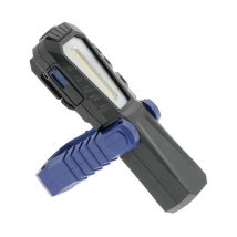 Wilmart LED-Handleuchte – wiederaufladbar, 3W, 6000K – neigbarer Ständer, Gürtelclip, USB-Ladekabel – stoßfest, multifunktional