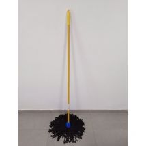 Suinga - Balai microfibre max Pro avec fil noir + bâton jaune 140 cm, fil universel, ne raye pas le sol, sols lisses et non rugueux