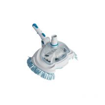 Balai Ovale Aspirant Avec Prefiltre Intégré Pour Piscine - Brosses Laterales - Poignée Orientable 3 Positions 0° 45° 90°