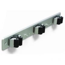 Porte-balai triple BRINOX avec rouleau et 2 cintres 7066