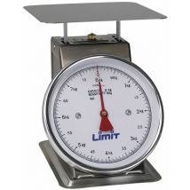 Balance mécanique à cadran en acier inoxydable avec plateau 220x220 mm 8 kg x 20 gr Limit LKC38