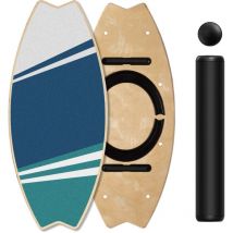 Balance Board Aus Holz, 7 Modi Wackelbrett Indoorboard Skateboard Surf Balance Board, Mit Verstellbaren Stoppern