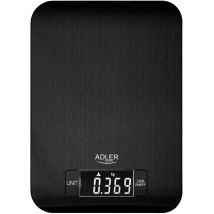 Adler Balance De Cuisine, Design Noir Moderne, Capacité De 5 Kg, Mesure Précise Ad 3183b