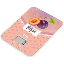 TMPBS029 Balance de cuisine avec affichage numérique, UltraSlim avec design Vintage Plum, 4 capteurs, retour à 0, idéal pour la pâtisserie et