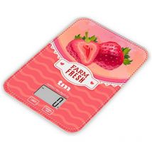 TMPBS027 Balance de cuisine numérique UltraUltra Slim Kitchen Scale with Vintage Strawberry design Ideal for baking and Food - Tm Electron