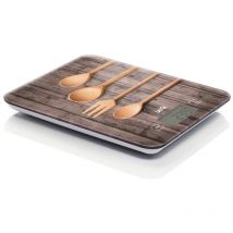 Balance électronique, balance de cuisine, design en bois, cuillères 10 kg.