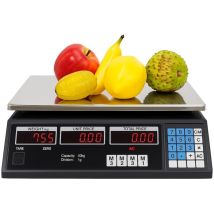 Balance Numérique Électronique Jusqu'à 40kg – Batterie Interne – Écran Led Double Face – Plateau En Acier Inoxydable – Prodiytools