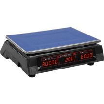 Steinberg Systems – Balance d'atelier noire – 30 kg / 2 g – 23 x 34 cm – Alimentation 230 V – Mesure précise