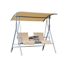 MH - Balancelle de jardin beige 2 places yu