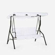 Ahd Amazing Home Design - Balancelle de jardin en acier pour terrasse 3 places toit étanche Yaw