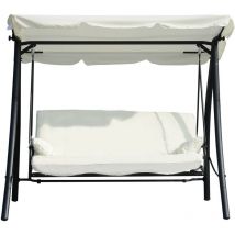 MH - Balancelle de jardin rocksummer blanc