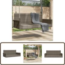 Balancelle gris 119x56x48 cm résine tressée - Balancelle De Jardin - Chaise Suspendue - Fauteuil Extérieur - Mobilier De Jardin - Salon De Jardin