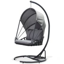Dcb Garden - lacanau - Balancelle de jardin en acier avec coussins gris
