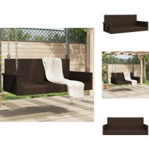 Balancelle marron 119x56x48 cm résine tressée - Balancelle De Jardin - Chaise Suspendue - Fauteuil Extérieur - Mobilier De Jardin - Salon De Jardin