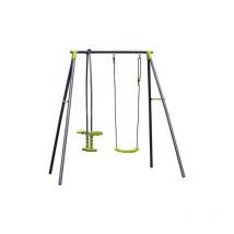 Lifeingarden - Balancoire avec balancoire be'be' Balancoire 2 places structure me'tallique pour enfants entre 3 et 12 ans pour terrasses de jardins