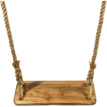Balançoire en Bois Siège balançoire en Bois avec Corde Jute Réglable Durable Balançoire Arbre en Bois pour Enfants Ados Adultes V7110C (avec des