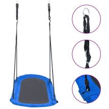 Longziming - The Living Store - Balançoire nid d'oiseau avec fanions 165x70 cm - Multicolore