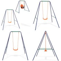 Vidaxl - Balançoire simple 2-en-1 et balançoire pour tout-petits Orange - balançoire simple - balançoires simples - Home & Living - Orange