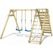 No Brand - Wickey Portique balançoire Aire de jeux Smart Cliff avec Portique bois pour enfants - bleu