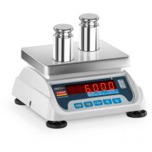 Balanza de mesa - calibrada - 3 kg / 1 g - 6 kg / 2 g - 19,5 x 24,5 cm - led